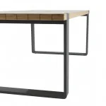 Table aluminium et teck Bermeo 8 places Gris foncé - NATERIAL - :100158121