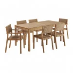 Table de jardin en bois Ribeira 6 à 8 personnes Naturel - NATERIAL - :100158126