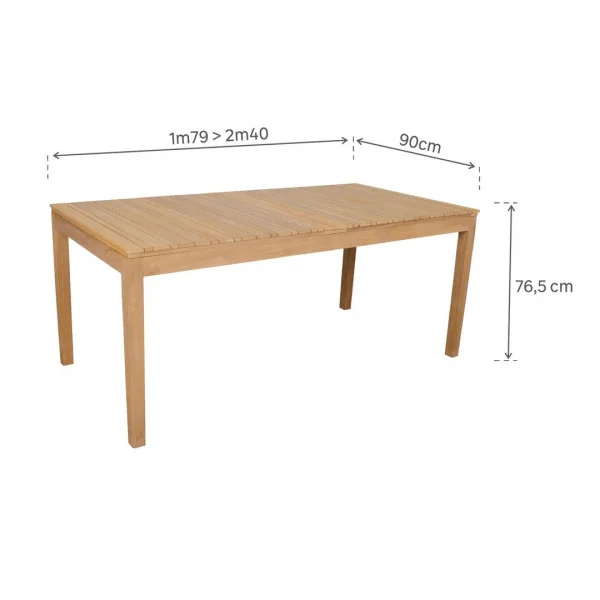 Table de jardin en bois Ribeira 6 à 8 personnes Naturel - NATERIAL - :100158126