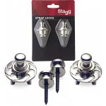 Boutons porte-sangle avec système de blocage Chromé - STAGG - SSL1CR