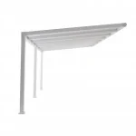 Pergola adossée Borea aluminium Blanc - NATERIAL - :100158144