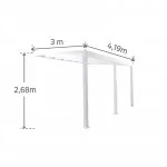 Pergola adossée Borea aluminium Blanc - NATERIAL - :100158144