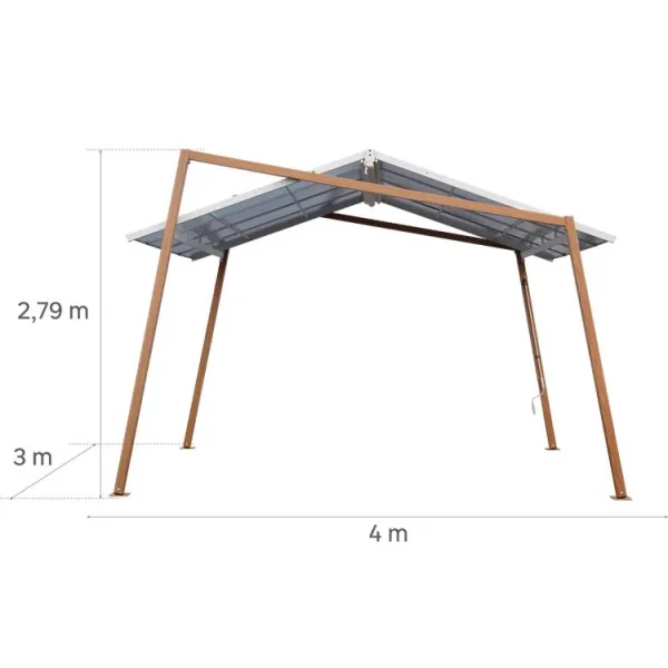 Tonnelle autoportant Oxia acier 3x4m - NATERIAL - :100158145