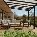 Pergola adossée Borea aluminium 3x4m Gris - NATERIAL - :100158153