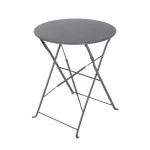 Table de jardin pliante Flora ronde Gris - NATERIAL - :100163950