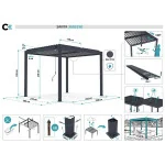 Pergola bioclimatique Santa autoportée aluminium 3x2,5m - NATERIAL - :100198111