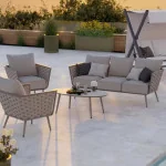 Salon bas de jardin rotin Nilo 5 places - NATERIAL - :100200695