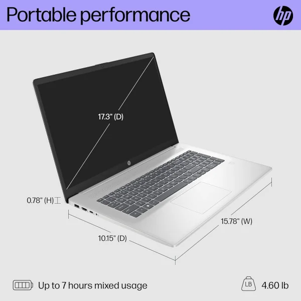 Ordinateur Portable Intel Core i5-1235U 16/512Gb Argent - HP - HP178Q4K6EA