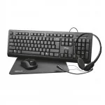 Kit télétravail Primo 4en1 clavier/souris/casque/tapis - TRUST - CLA_TRUST_PRIMO_KI