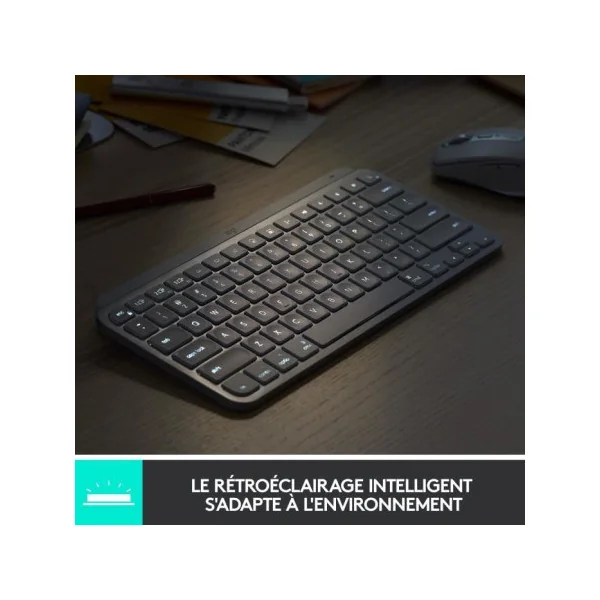 Clavier sans fil Mx Keys mini Azerty Gris graphite - LOGITECH - CLA_LOG_MXKEYS_MGR