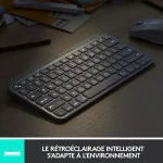 Clavier sans fil Mx Keys mini Azerty Gris graphite - LOGITECH - CLA_LOG_MXKEYS_MGR