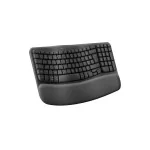 Clavier sans fil Wave Keys ergonomique avec repose-poignets rembourré Gris graphite - LOGITECH - CLA_LOG_WAVE_KEYS