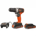 Perceuse sans fil BLACK + DECKER 18 V 2.5 Ah, 2 batteries BCD001E2K-QW