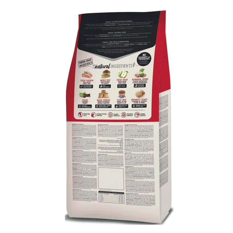 Croquette pour Chiens adultes Classique Energy poulet 20Kg - OWNAT - OCAEP082