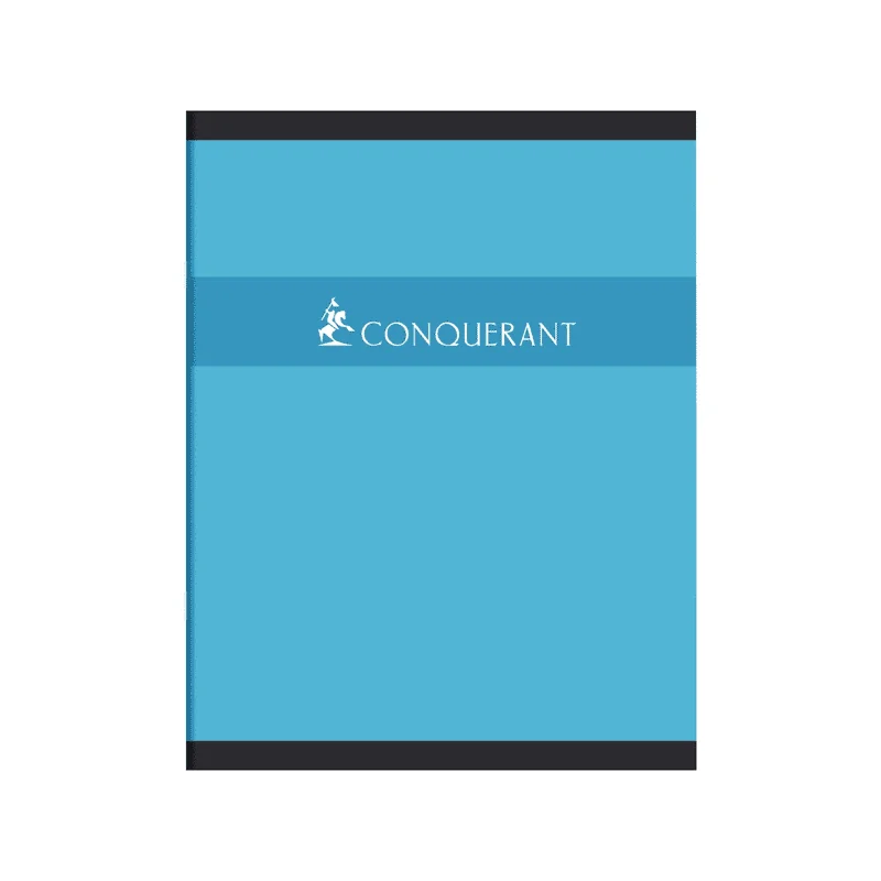 Cahier piqué 96 pages format A4 - CONQUERANT SEPT - C22140- grands carreaux - JAUNE