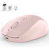 Souris sans fil rechargeable Willow Series 4D rose - VOLKANO - VOL_VK_20020_PK