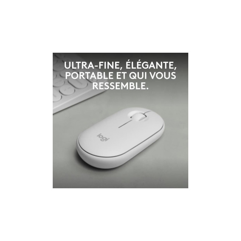 Souris sans fil Pebble Mouse 2 M350s Blanc - LOGITECH - SOU_LOG_M350S