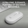 Souris sans fil Pebble Mouse 2 M350s Blanc - LOGITECH - SOU_LOG_M350S