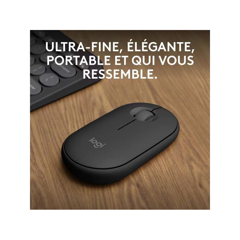 Souris sans fil Pebble Mouse 2 M350s Graphite - LOGITECH - SOU_LOG_M350S