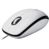 Souris ambidextre USB-A 1000DPI Blanc/Noir - LOGITECH - SOU_LOG_M100_WH