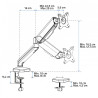 Support écran articulé MecaMounts Single 17" à 32" Noir - ADVANCE - SUPP_ADV_ARM1M