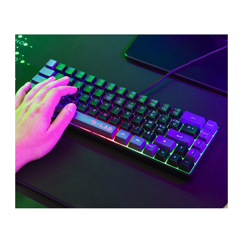 Clavier Gaming RGB/Filaire Keyz Hydrogen BWR noir - THE G-LAB - BS_KEYZ_HYDROGEN_W