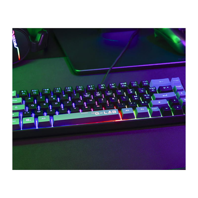 Clavier Gaming RGB/Filaire Keyz Hydrogen BWR noir - THE G-LAB - BS_KEYZ_HYDROGEN_W