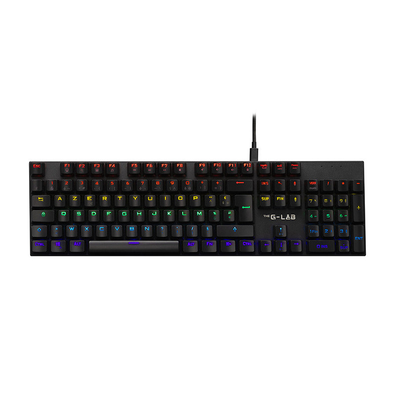 Clavier Gaming RGB/Filaire Keyz Carbon EX noir - THE G-LAB - BS_KEYZ_CARBONEX