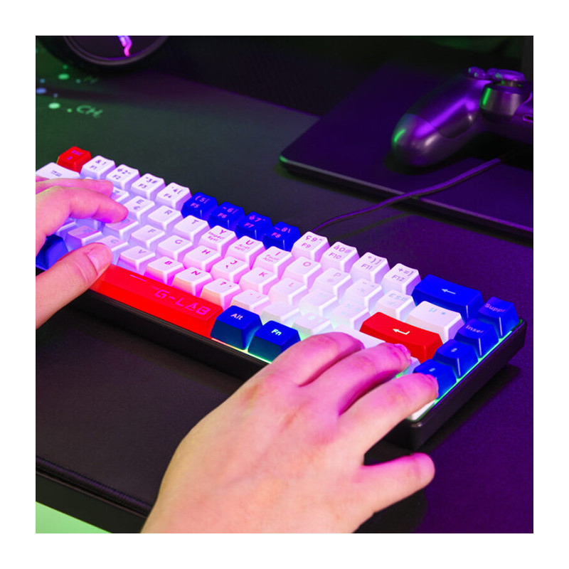 Clavier Gaming RGB/Filaire Keyz Hydrogen BWR Noir - THE G-LAB - BS_KEYZ_HYDROGEN_F