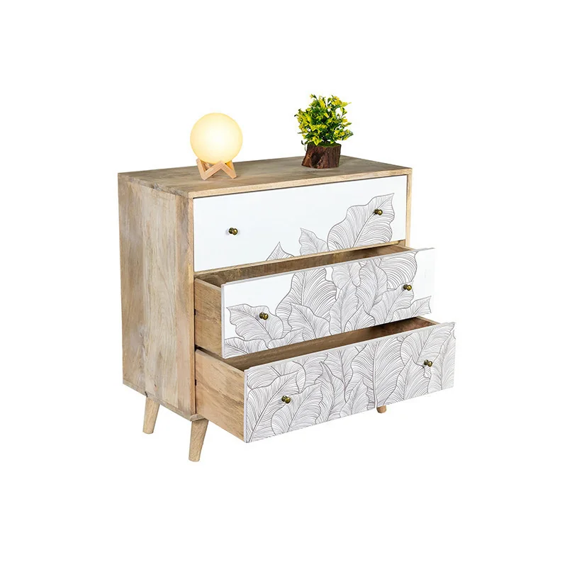 Commode 3 tiroires Fuji 80x40x80cm - 38108597