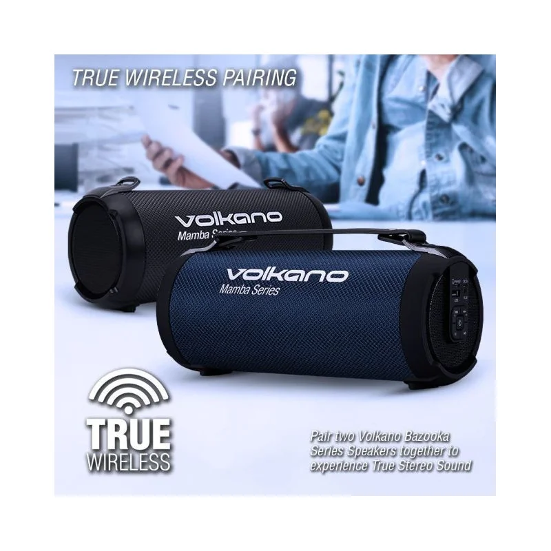 Enceintes nomade Bluetooth Mamba series 8W Bleu - VOLKANO - VOL_VK_3202_BL