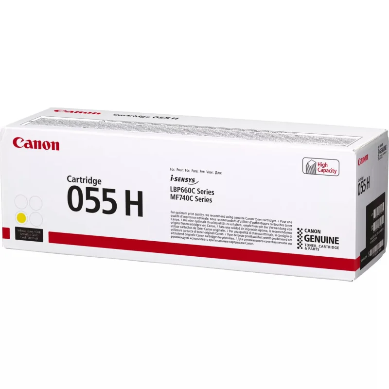 Cartouche toner laser 055H original Jaune - CANON - TON_CAN_055HY