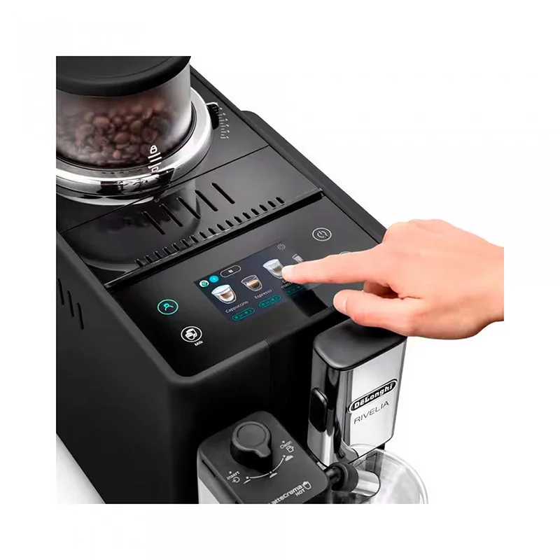 Machine à espresso full automatique avec mousseur de lait Rivelia Onyx Black - DELONGHI - EXAM440.55.B