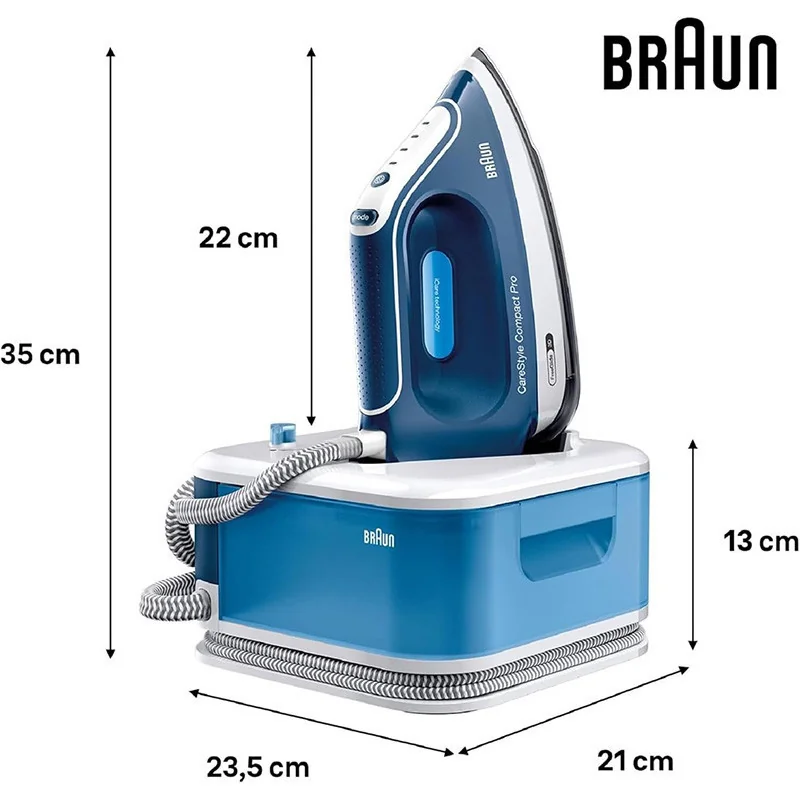 Centrale vapeur CareStyle CompactPro 2400W Bleu - BRAUN - IS2565BL