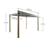 Pergola bioclimatique autoportante Odyssea 4x3m Gris - NATERIAL - :100158157