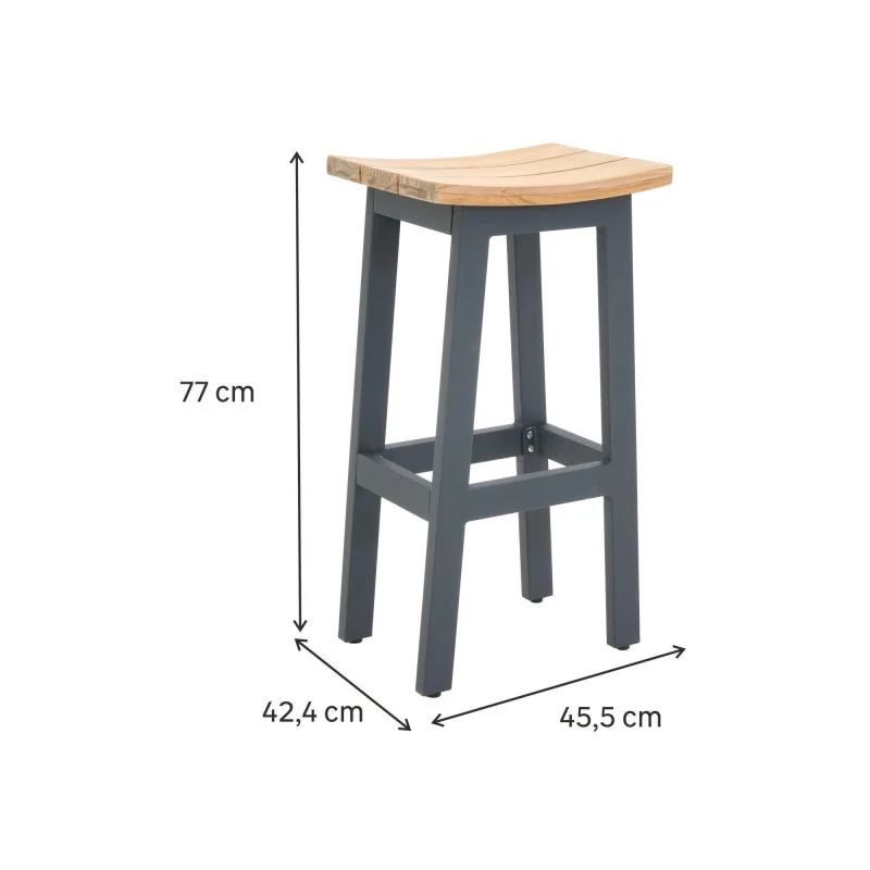 Tabouret haut aluminium Bermeo