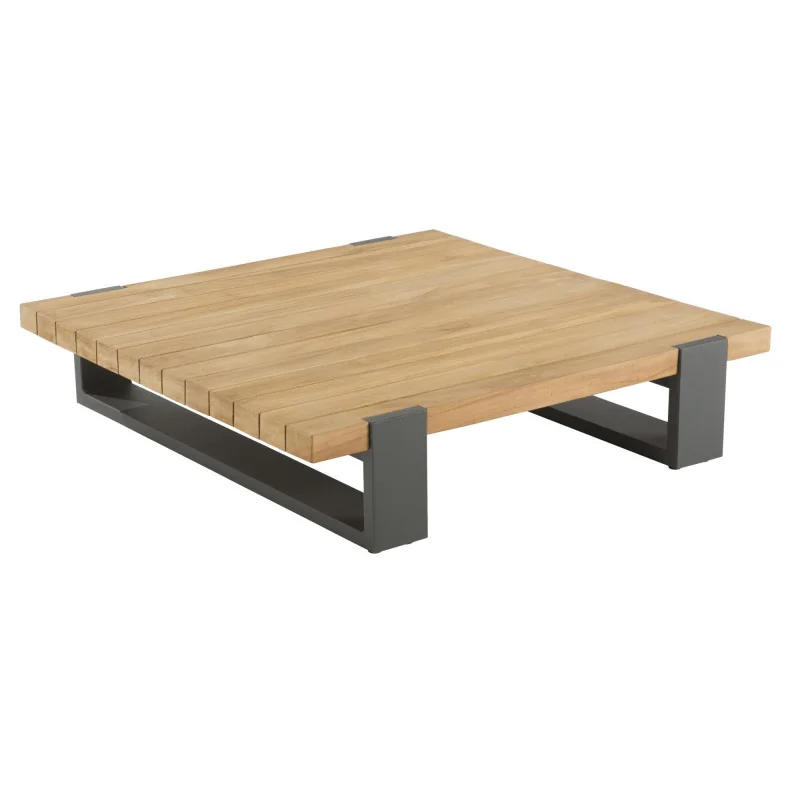 Table basse de jardin aluminium et teck Griffin