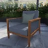 Fauteuil de jardin teck Lita