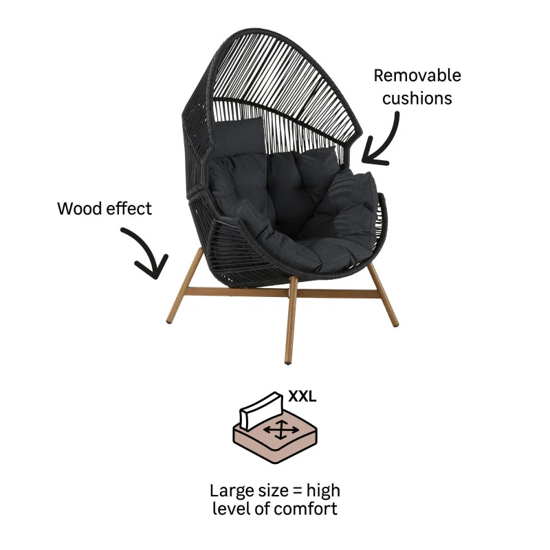 Fauteuil de jardin acier Atys