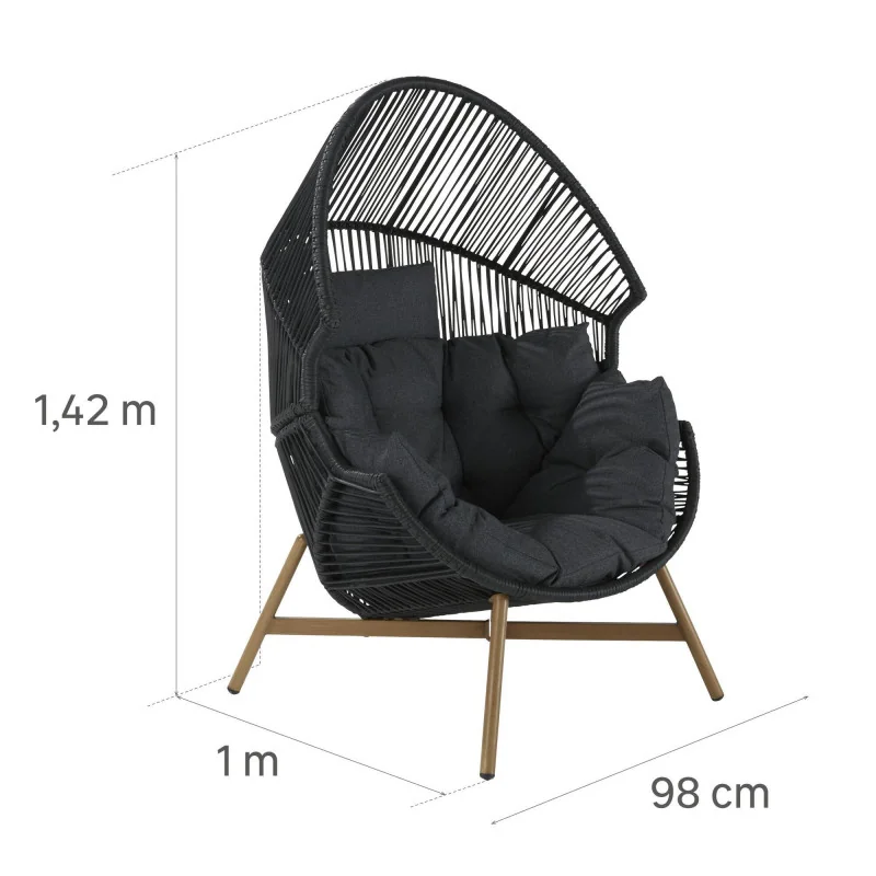 Fauteuil de jardin acier Atys