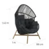 Fauteuil de jardin acier Atys