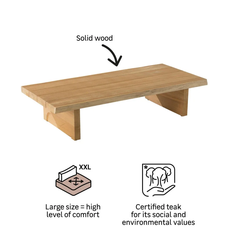 Table basse teck Maya