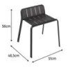 Tabouret de balcon aluminium Idaho