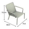 Chaise lounge aluminium Idaho