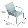 Chaise basse de jardin aluminium Idaho