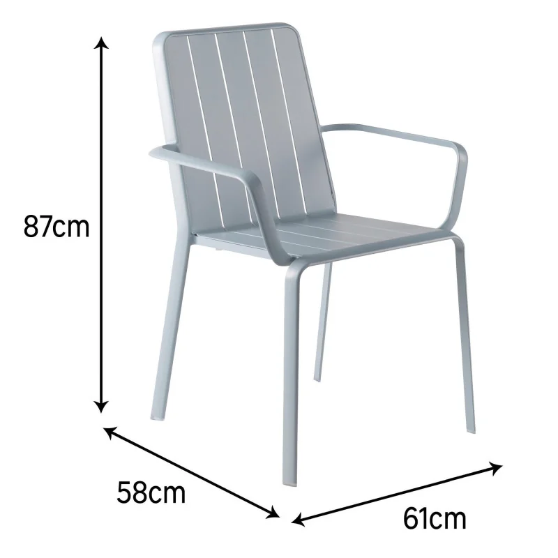 Fauteuil de jardin aluminium Idaho