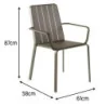 Fauteuil de jardin en aluminium Idaho