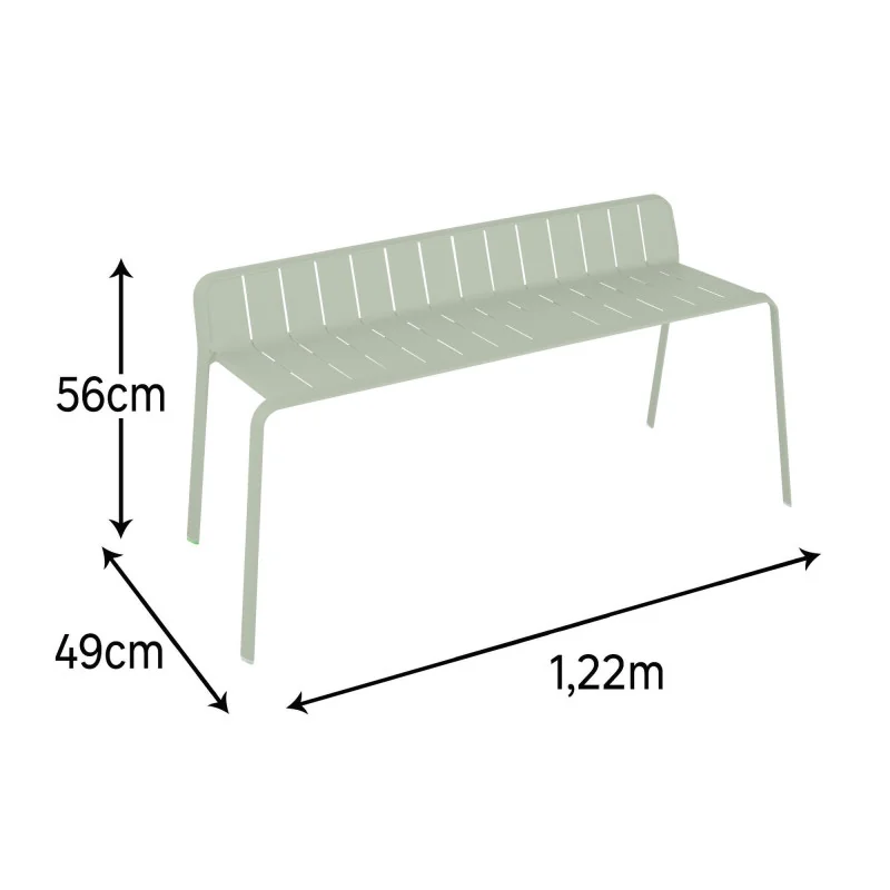 Banc de jardin aluminium Idaho