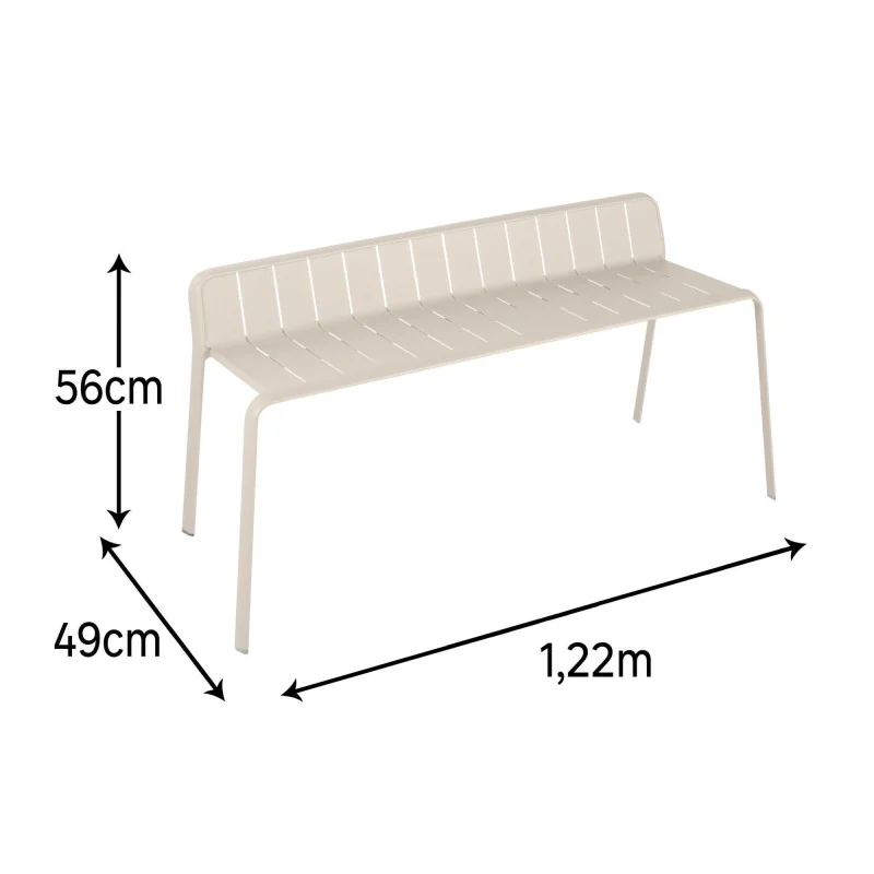 Banc de jardin aluminium Idaho