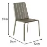 Chaise de jardin en aluminium Idaho